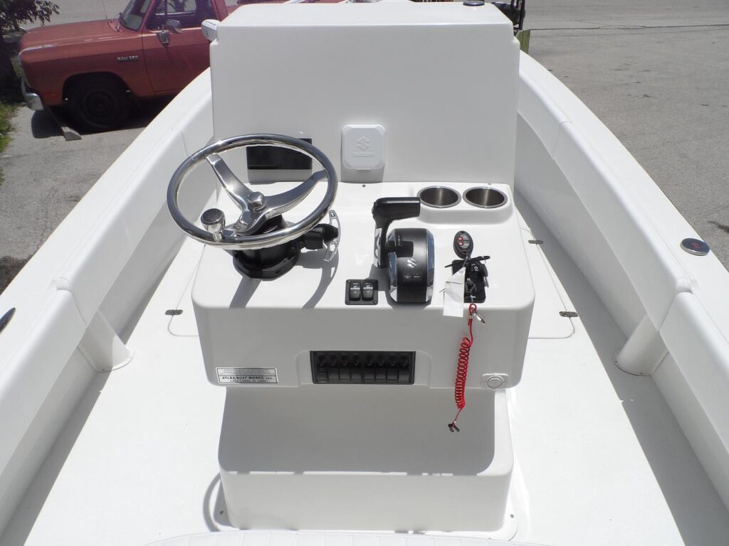 A center console for a boat