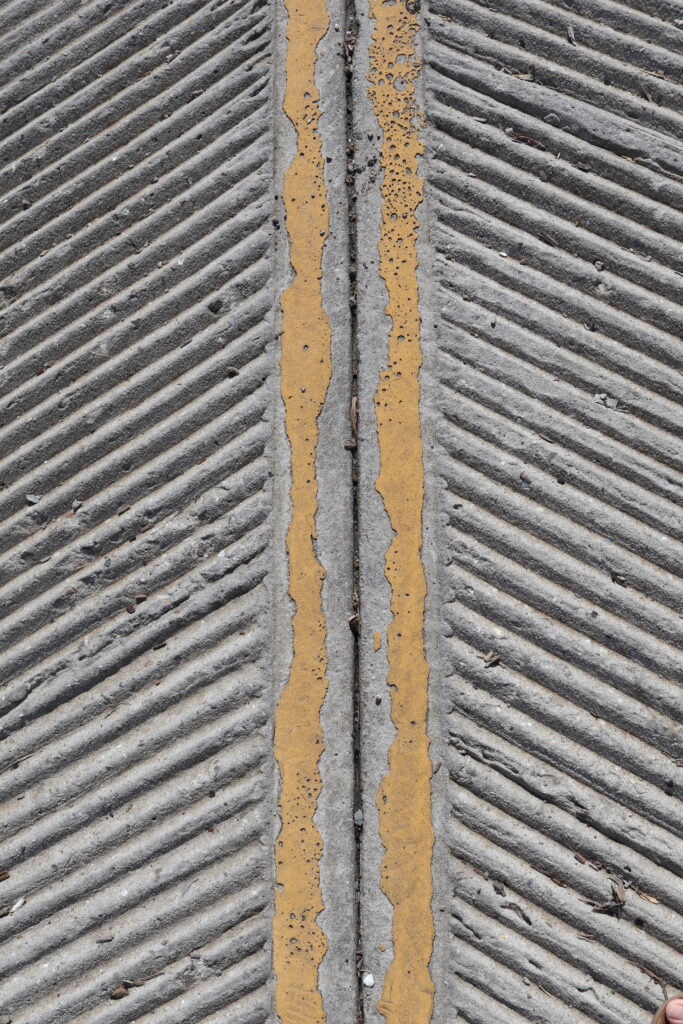 grooves in the pavement of the dram tree park boat ramp