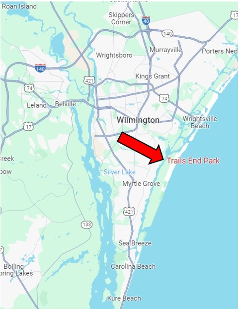 Google map of Wilmington NC