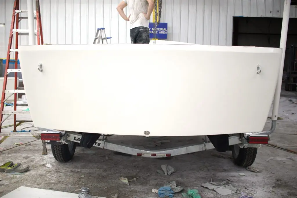 Stern view of Atlas Boatworks 23F bay boat