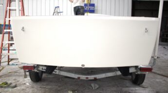 Stern view of Atlas Boatworks 23F bay boat