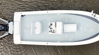 Overhead view of the Atlas Boatworks 23F bay boat