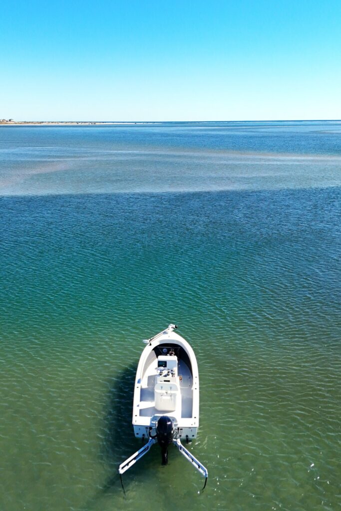 Atlas Boatworks 23F bay boat rear view