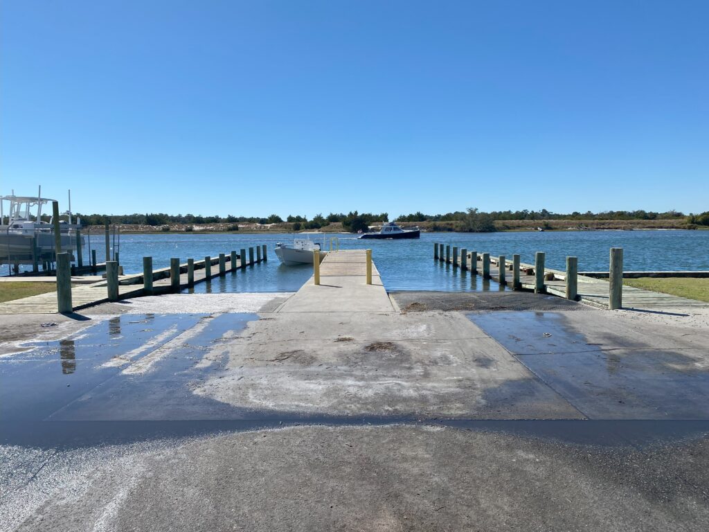 WRC boat ramp in Cedar Point, NC