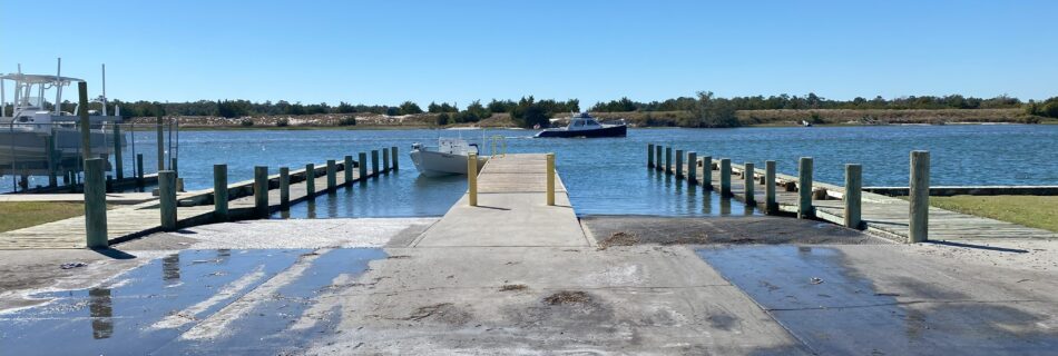 WRC boat ramp in Cedar Point, NC